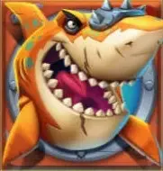 Orange Shark premium symbol paying 7.5x the bet for a five-of-a-kind combination